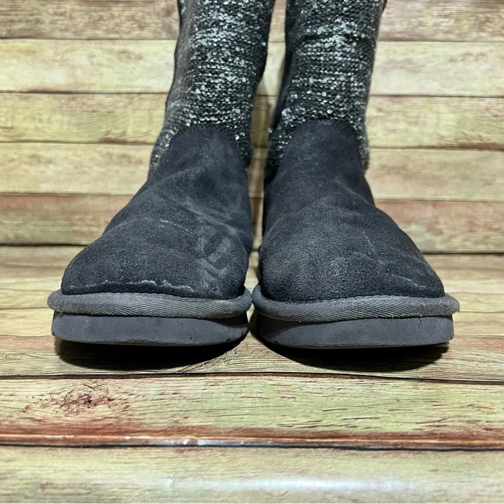 Ugg Grey Whipstitch Trim Boots